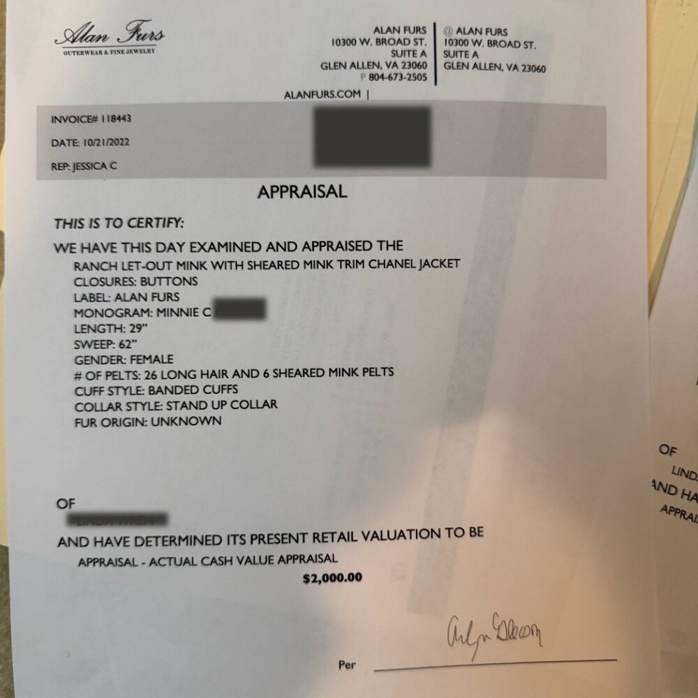 Ranch Let Out Mink With Sheared Mink Trim Chanel … - image 5